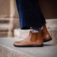 ANGLES NEMESIS WINTER Cognac | Chelsea zateplené barefoot boty - 41M