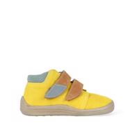 BEDA CELOROČNÍ VELUR MAURO Yellow - užší kotník | Dětské barefoot tenisky - 22