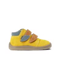 BEDA CELOROČNÍ VELUR MAURO Yellow - užší kotník | Dětské barefoot tenisky - 34