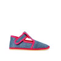 BEDA PAPUČE BF 060010/W/02 SLIM Denim Pink | Dětské barefoot přezůvky - 23