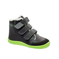 BEDA ZIMNÍ VYŠŠÍ MARCUS Black/Green Dětské zimní zateplené barefoot boty - 25