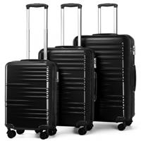 British Traveller set 3 kufrů - 42L, 72L, 111L - černý