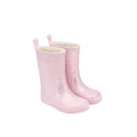 BUNDGAARD CLASSIC RUBBER BOOT WINTER Rose Sparkle | Dětské barefoot holínky - 22