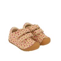 BUNDGAARD PETIT STRAP CANVAS Beige Hearts | Dětské barefoot tenisky - 25