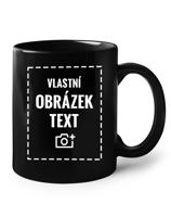 Černý hrnek s vlastním potiskem, fotkou či textem