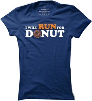 Dámské běžecké tričko I will run for Donut