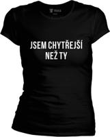 Dámské černé tričko ČSC - Jsem chytřejší než ty