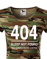 Dámské tričko pro programátory 404 sleep not found