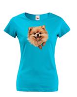 Dámské tričko s potiskem Pomerianský špic -  tričko pro milovníky psů