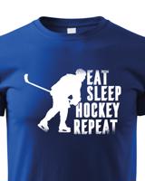 Dětské tričko pro hokejisty Eat, sleep, hockey, repeat -  skvělý dárek pro hokejisty