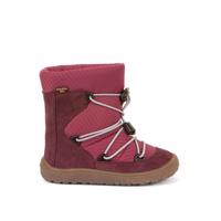 FRODDO TEX TRACK WOOL Bordeaux | Dětské zimní zateplené barefoot boty - 26