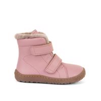 FRODDO VYŠŠÍ KOŽENÉ ZIMNÍ Pink | Dětské zimní zateplené barefoot boty - 23