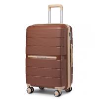 KONO British Traveller kabinový kufr polypropylen - hnědá/apricot - 36L