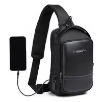 KONO Smart sling unisex crossbody batoh / taška - 5L - černý