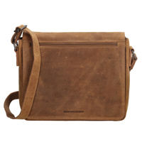 Kožená crossbody unisex taška Hide & Stitches Idaho - hnědá