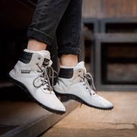 Leguano KOSMO Grey | Kotníčkové zateplené barefoot boty - 46