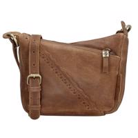 Micmacbags dámská kožená crossbody kabelka Marrakech - hnědá - 4L