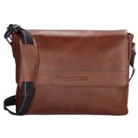 Micmacbags le mans kožená business taška 15,6" (34.5x19.4 cm) - koňaková