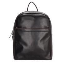 Micmacbags le mans kožený batoh 13,3 inch (29,4x16,6 cm.) - 16L - černý