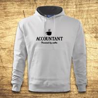 Mikina s kapucňou s motívom Accountant – Powered by coffee