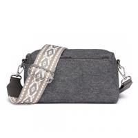 Miss Lulu Ethnic crossbody taška - šedá