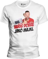 Pánské bílé tričko Michal Kavalčík - Vaří jako Majkl