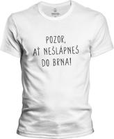 Pánské bílé tričko PIPUB - Pozor at nešlápneš