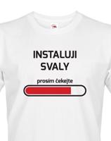 Pánské fitness tričko do posilovny Instaluji svaly