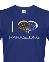 Pánské tričko s motivem I love paragliding