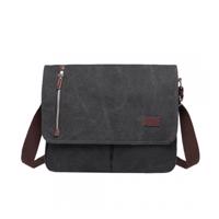 Plátěná crossbody taška Kono - černá