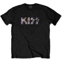 RockOff Kiss Unisex tričko: KISS - černé s kamínky Velikost: XL