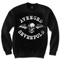 RockOff Unisex Mikina  - AVENGED SEVENFOLD- 'Death Bat' - černá Velikost: M