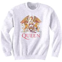 RockOff Unisex mikina QUEEN - Classic Crest - bílá Velikost: L