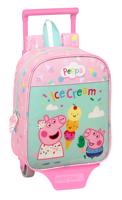 Safta dětský batoh na kolečkách Peppa Pig "Ice Cream" - 6L - růžový