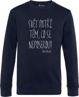 Unisex černý crewneck Bukowski Citát