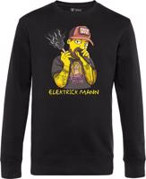 Unisex černý crewneck Elektrick Mann - Mukas Simpson