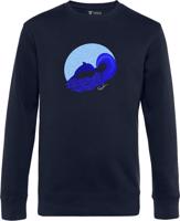 Unisex černý crewneck Klárka - Delfín a Želva