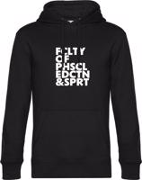 Unisex čierna mikina s kapucňou UK - FCLTY OF PHSCL EDCTN SPRT