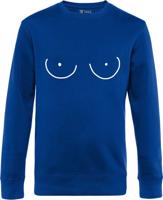 Unisex modrý crewneck Nová prsa