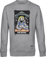 Unisex šedý crewneck Pavel Novotný - Astronaut Dycky Řeporyje