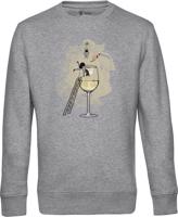 Unisex šedý crewneck Pool of wine