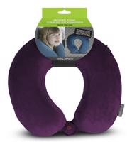 WORLDPACK TRAVEL PILLOW cestovní polštář z paměťové pěny - fialový