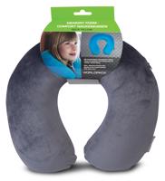 WORLDPACK TRAVEL PILLOW cestovní polštář z paměťové pěny - šedý