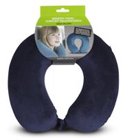 WORLDPACK TRAVEL PILLOW cestovní polštář z paměťové pěny - tmavě modrá